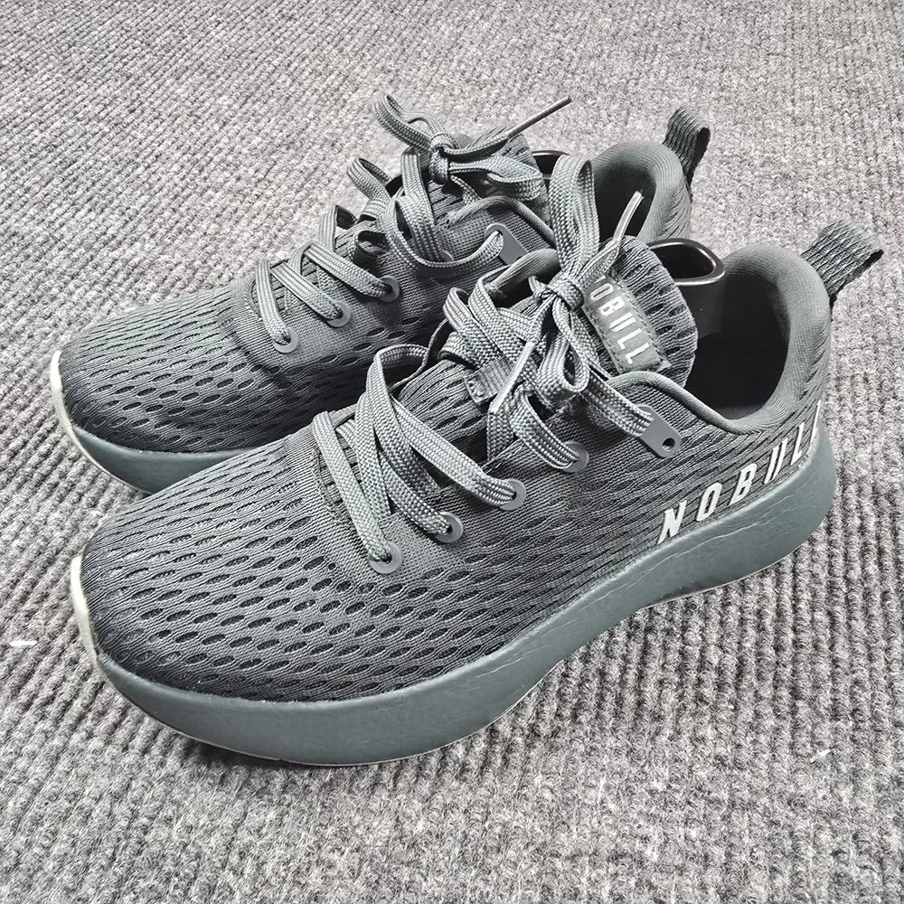 NOBULL Shoes Mens Size 8.5 Gray Mesh Athletic Training Running‎ Sneakers Low Top
